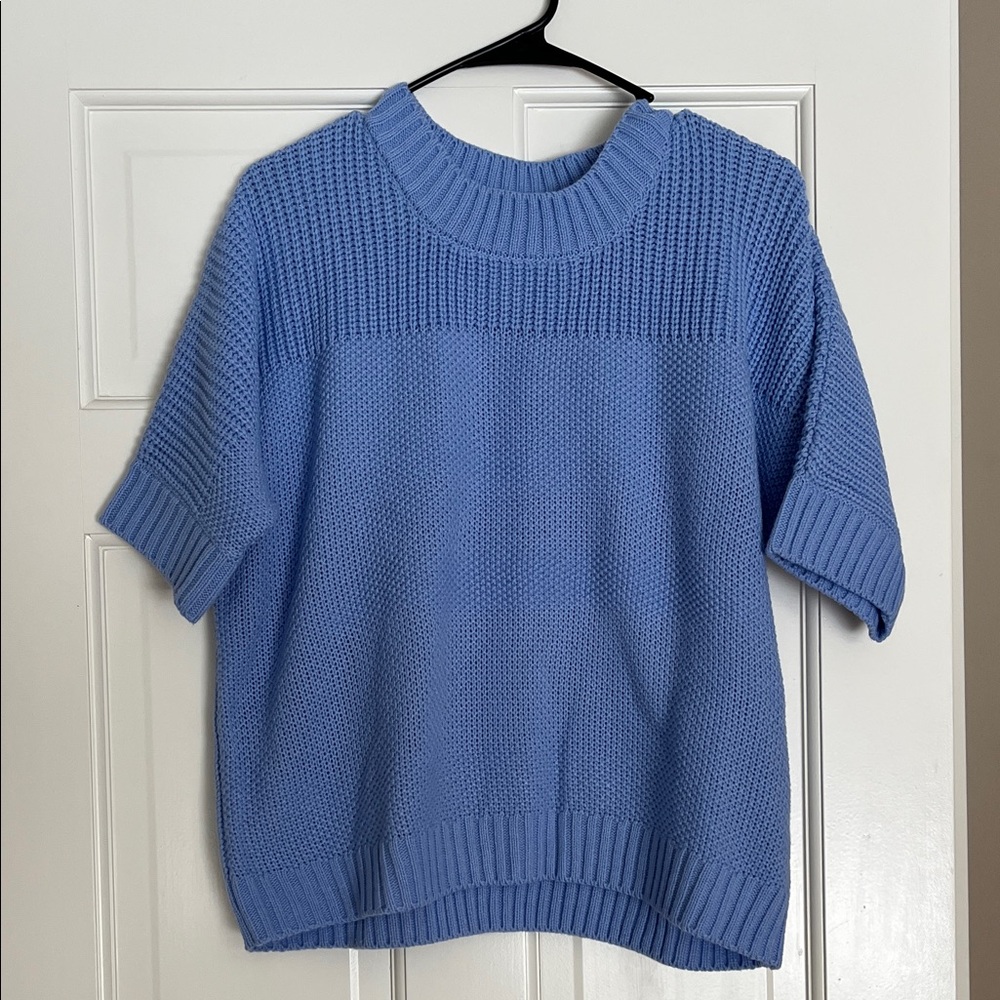 Blair Blue Women's Short Sleeve Sweater